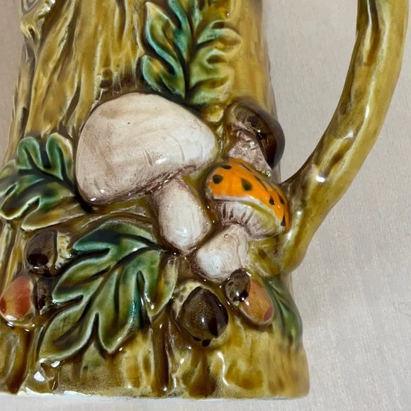 Rustic Yellow Tree Trunk Pitcher - Picture 9 of 15